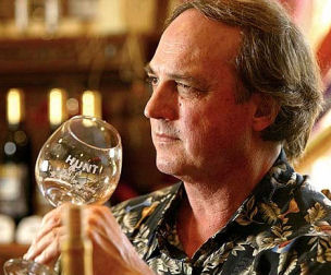 Winemaker David Hunt at his Hunt Cellars Winery. The photo credit is to Craig Lee, from the Chronicle in San Francisco, courtesy Hunt Cellars. 